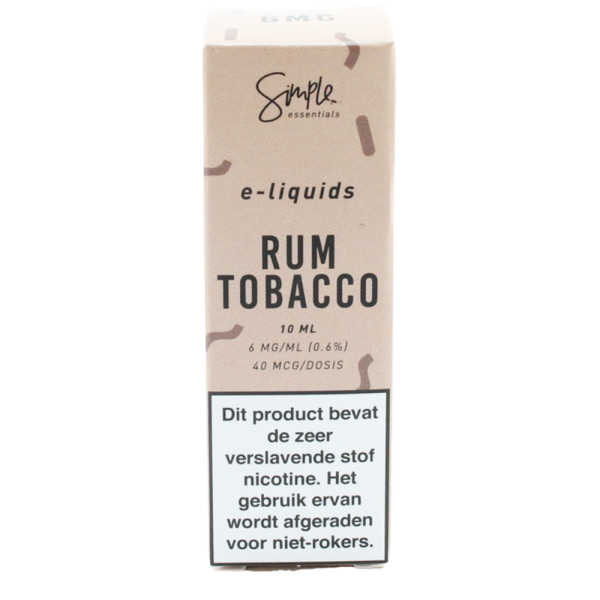 Simple essentials Rum tobacco e-liquid